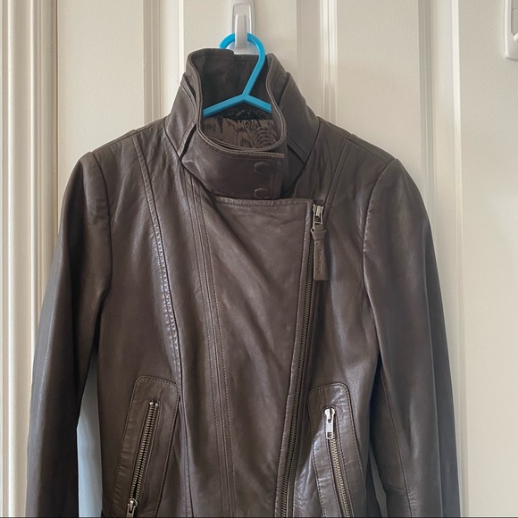 LIKE NEW Mackage Kenya Brown Leather Jacket 💯 Leather XXS - Picture 3 of 16